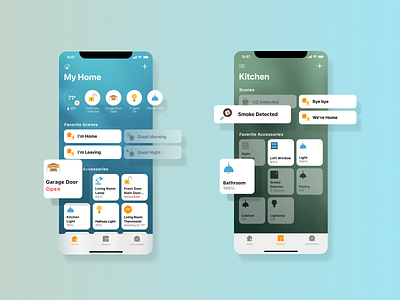 HomeKit app design garage home homepage icon illustration kit kitchen lighting logo native app typography ui ux