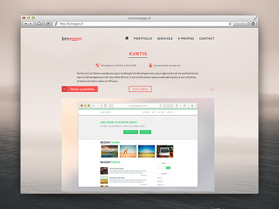 Portfolio - beneggen.fr ghost buttons minimal navigation portfolio projects showcase simple webdesign webdesigner website wordpress