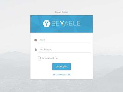 Login page blue box button checkbox input login material design mountains password polygon shadow sign in