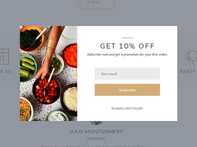 Popin - Ecommerce Website ecommerce food newsletter offer popin popup promotion subscribe webdesign