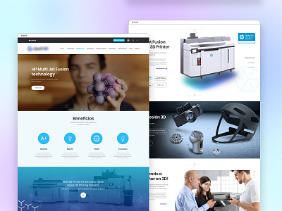 Web Design for a 3D Printer Company Service uxui web design website