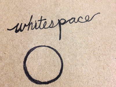 Whitespace design freehand product typography