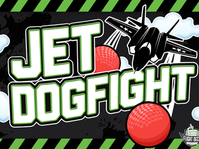 Jet Dogfight banner dodgeball jet trampoline