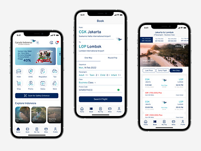 Redesign FlyGaruda app plane public transport ticket ui uidesign