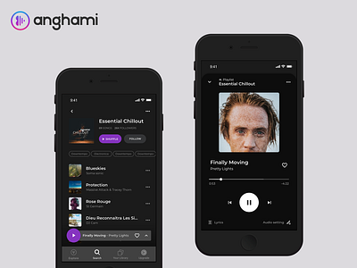 UX Design Optimization - Anghami App anghami app design design high fidelity mobile mockup music player music player app sketch ui design user experience design ux design