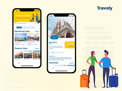 Travoly - Travel App design