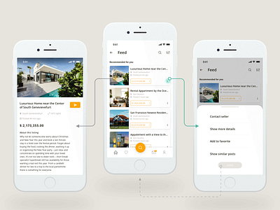 Listing Houses App Mockups