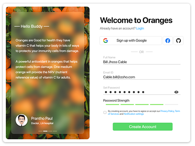 sign up oranges