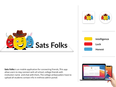 sats folks logo design