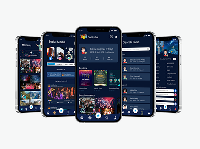 sats folks mock-up bias college app connect daily ui design digital fb folks friend friends interface media minimal mobile monogram project school app social ui uiux