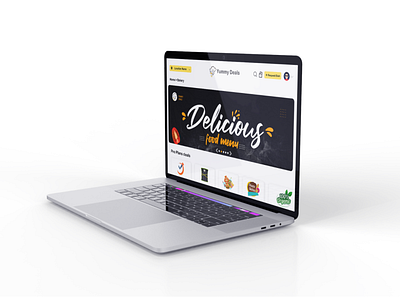 yummy deals - food ordering web app app cap chef clean cook design dishes food food ordering interface mockup new order online food ordering request dish super ui web app yummy yummy deals