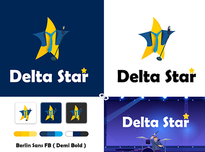 Delta Star - Logotype ai app app branding children concept creative design digital graphic design icon logo logotype mic minimal music app recording singing song songs star