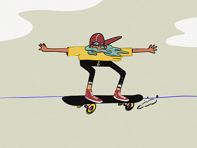 skate bro! illustraion skate skateboard