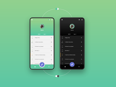 Diary App ux ui