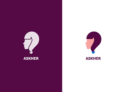 ASKHER Logo brand girl her logo she woman