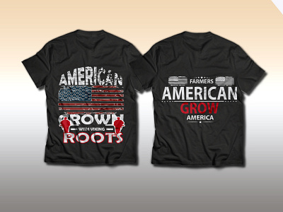 American typography t shirt design