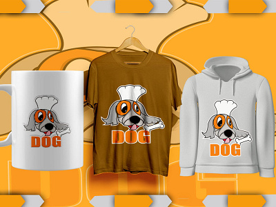 Dog mascot t shirt design