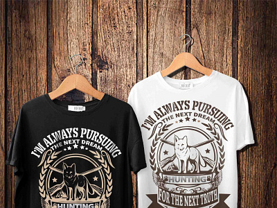 Hunting typograpy t shirt design