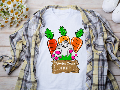 Shake Your Cottontail T-shirt Design best t shirt cottontail custom t shirt design easter egg easter egg hunt easter t shirt funny t shirt t shirt design