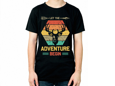 Let The Adventure Begin T-shirt Design adventure adventure begin best hunting t shirt design custom t shirt deer hunt graphic design hunt t shirt design vector