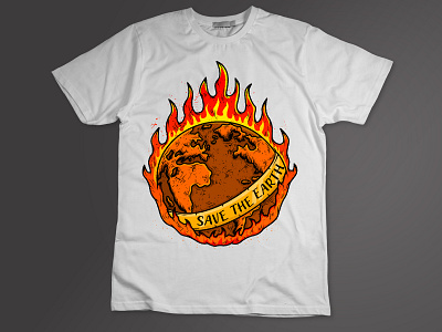 Save The Earth T-shirt Design best t shirt branding custom t shirt design earth earth t shirt design funny t shirt illustration t shirt design typography