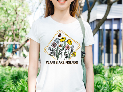 Plants Are Friends T-shirt Design best t shirt branding custom t shirt design funny t shirt graphic design illustration logo t shirt design typography