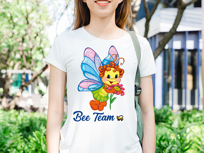 Bee Team T-shirt Design bee best t shirt branding custom t shirt design funny t shirt illustration logo t shirt design team typography