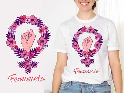 Feministo' T-shirt Design best t shirt branding custom t shirt design funny t shirt graphic design illustration t shirt design typography