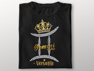 Gemini Versatile T-shirt Design best t shirt branding custom t shirt design funny t shirt graphic design illustration leo libra t shirt design typography zodiac