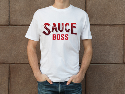 Sauce Boss T-shirt Design bbq sauce best t shirt branding custom t shirt design funny t shirt graphic design illustration ketchup logo sauce t shirt design typography