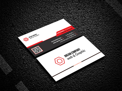 I will design business card letterhead and stationary items black branding businesscards illustration logo red typography ui