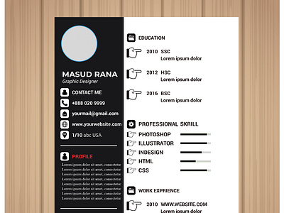 i will crate professional cv design