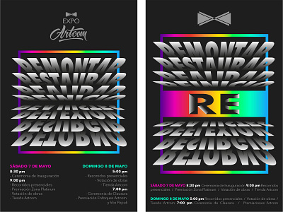 Propuesta carteles Expo Artcom p22 (vol.2) cartel colorful design poster typo typography