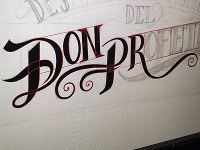 Lettering "Don Profetico" 2 illustrator lettering typo typography vector