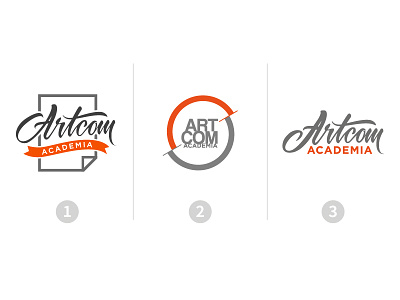 Selección de identidad "Academia Artcom" identity logo logotype mark