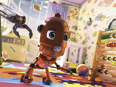 The Robot scape 3d 3d art 3d artist animation character design disney art illustration pixar render zbrush