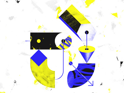 Letter D - 36 Days of Type 36days 36daysoftype blue brushes custom design graphic letters texture type typography yellow