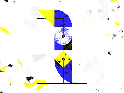 Letter L - 36 Days of Type 36days 36daysoftype blue brushes custom design graphic letters texture type typography yellow