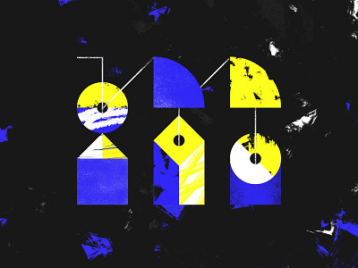 Letter M - 36 Days of Type 36days 36daysoftype blue brushes custom design graphic letters texture type typography yellow