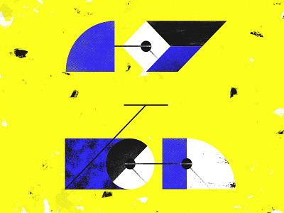 Letter Z - 36 Days of Type 36days 36daysoftype blue brushes custom design graphic letters texture type typography yellow