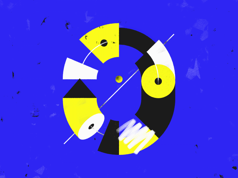 Number 0 - 36 Days of Type 36days 36daysoftype blue brushes custom design graphic letters texture type typography yellow
