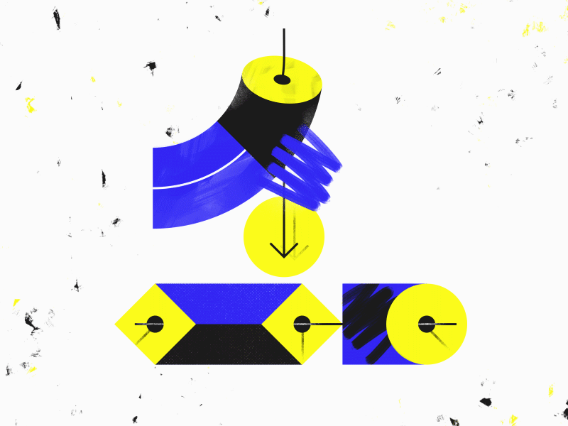 Number 1 - 36 Days of Type 36days 36daysoftype blue brushes custom design graphic letters texture type typography yellow