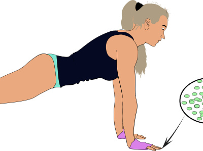 woman doing workout cartooning graphicarts illustration workout