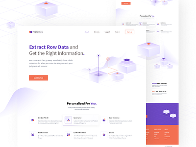 Translators - Landing Page 2020 trend creative agency design figma illustration landing page typography ui vector website