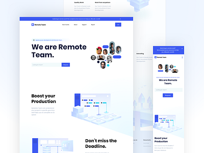 Remote Team Landing Page