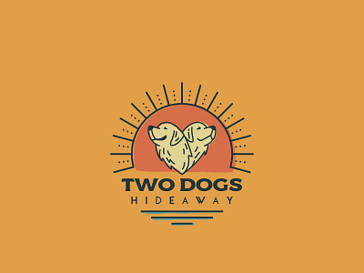 Two Dogs Hideaway Branding branding and identity camping illustration illustrator labrador retriever logo photoshop