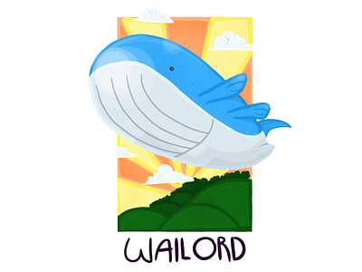 wailord illustration pokeart pokémon procreate wailord