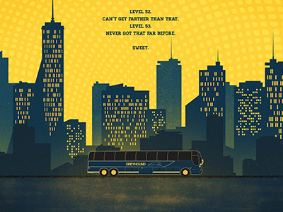 Greyhound Thoughts - Games buses greyhound illustration night travel