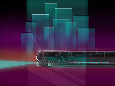 Six Dee 6d 80s bus commute crystal minneapolis neon