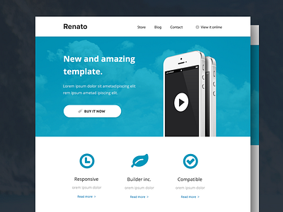 Renato - Responsive Email Template email email template email theme envato flat newsletter themeforest